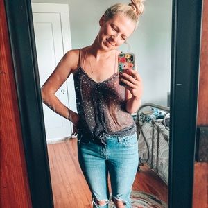 Aerie brass button tank